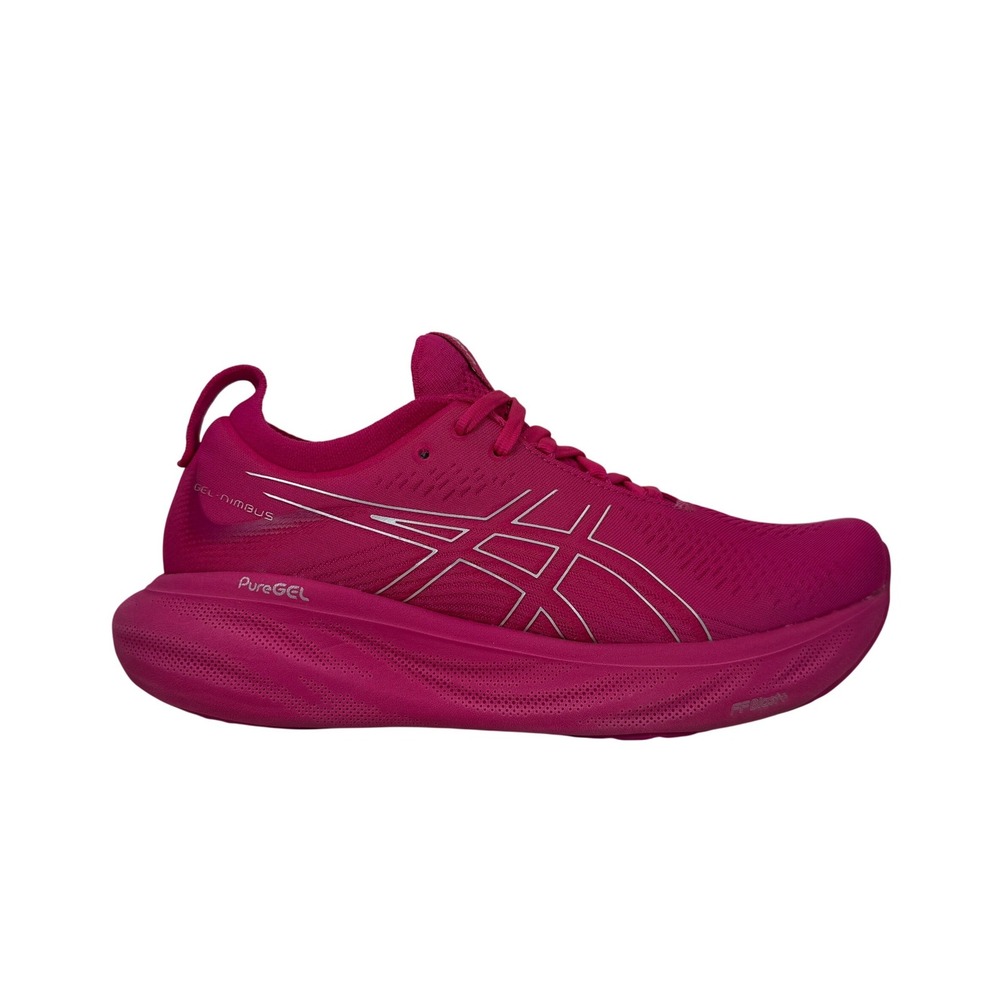 Asics Gel Nimbus 25 Running Shoes Womens 9 Pink Rave Silver 1012B356 701 - Picture 3 of 14